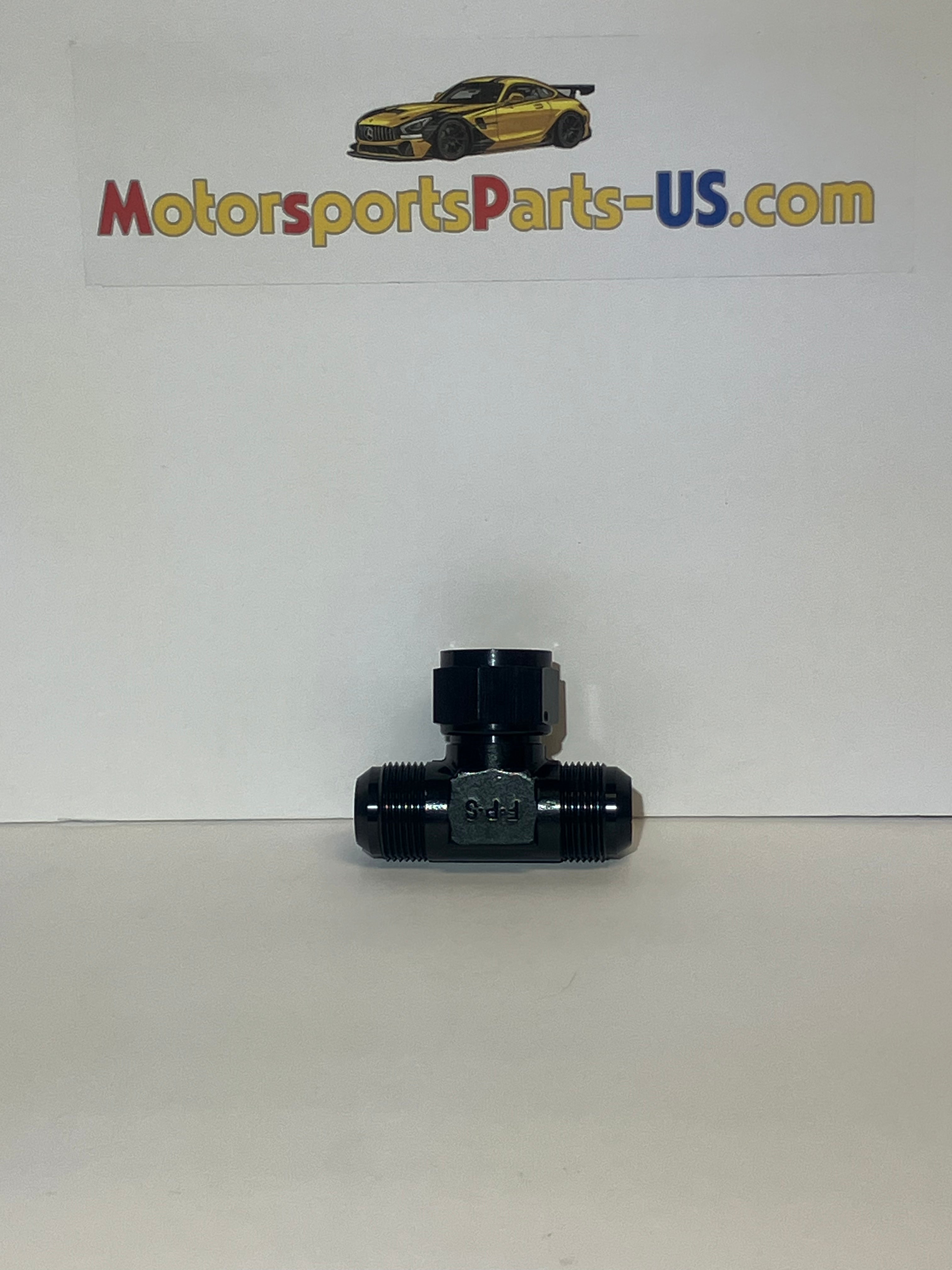 Fragola Performance Systems -16 AN Tee Adapter Fitting with a Female Swivel on the Side (Part #498208-BL
