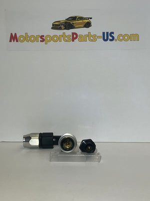 Jiffy-Tite -10 AN Hose 90 Degree to -10 AN O-Ring PAIRED Quick Connect Valved Fitting N.O.S. CLEARANCE ITEM