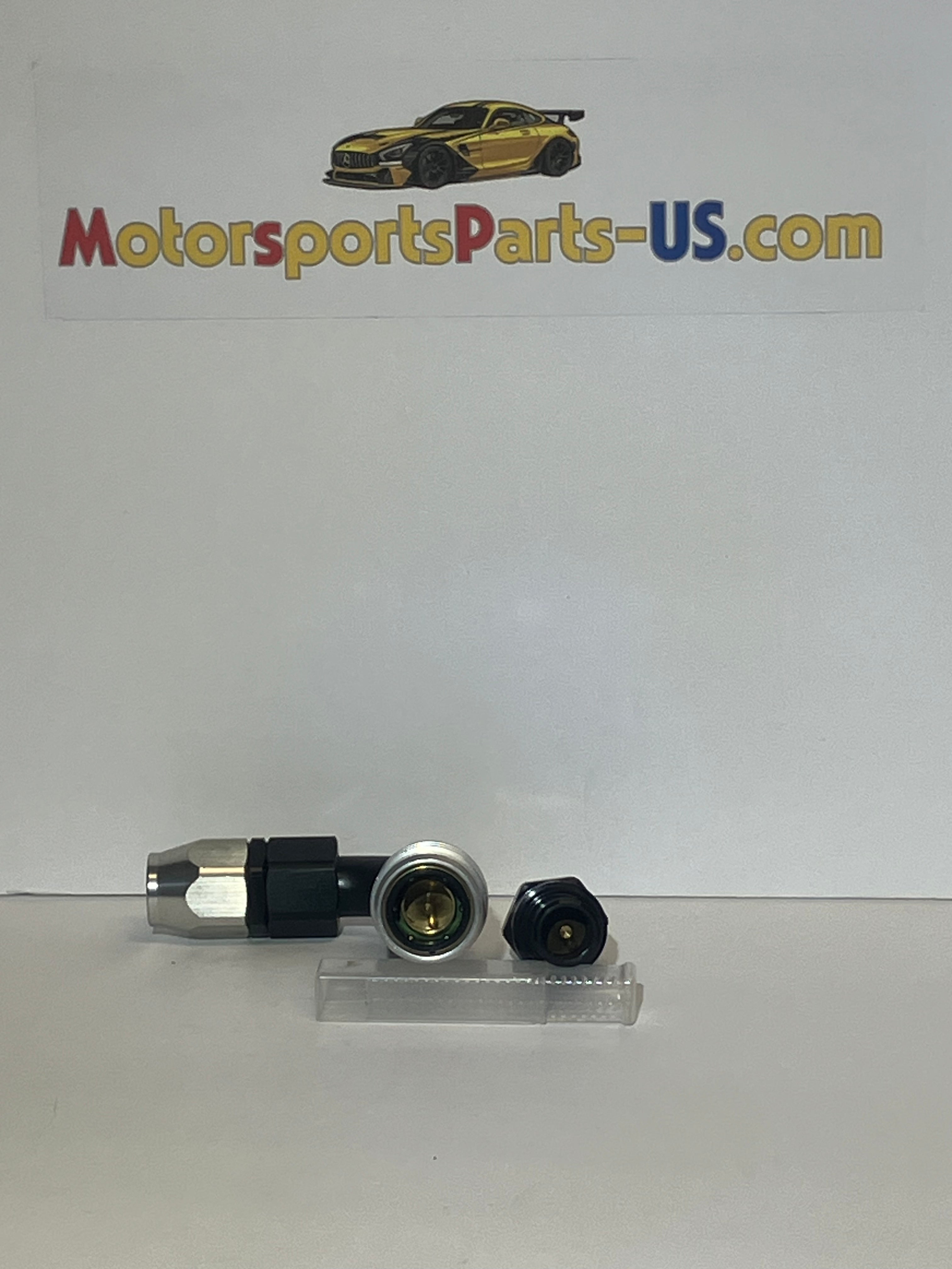 Jiffy-Tite -10 AN Hose 90 Degree to -10 AN O-Ring PAIRED Quick Connect Valved Fitting N.O.S. CLEARANCE ITEM