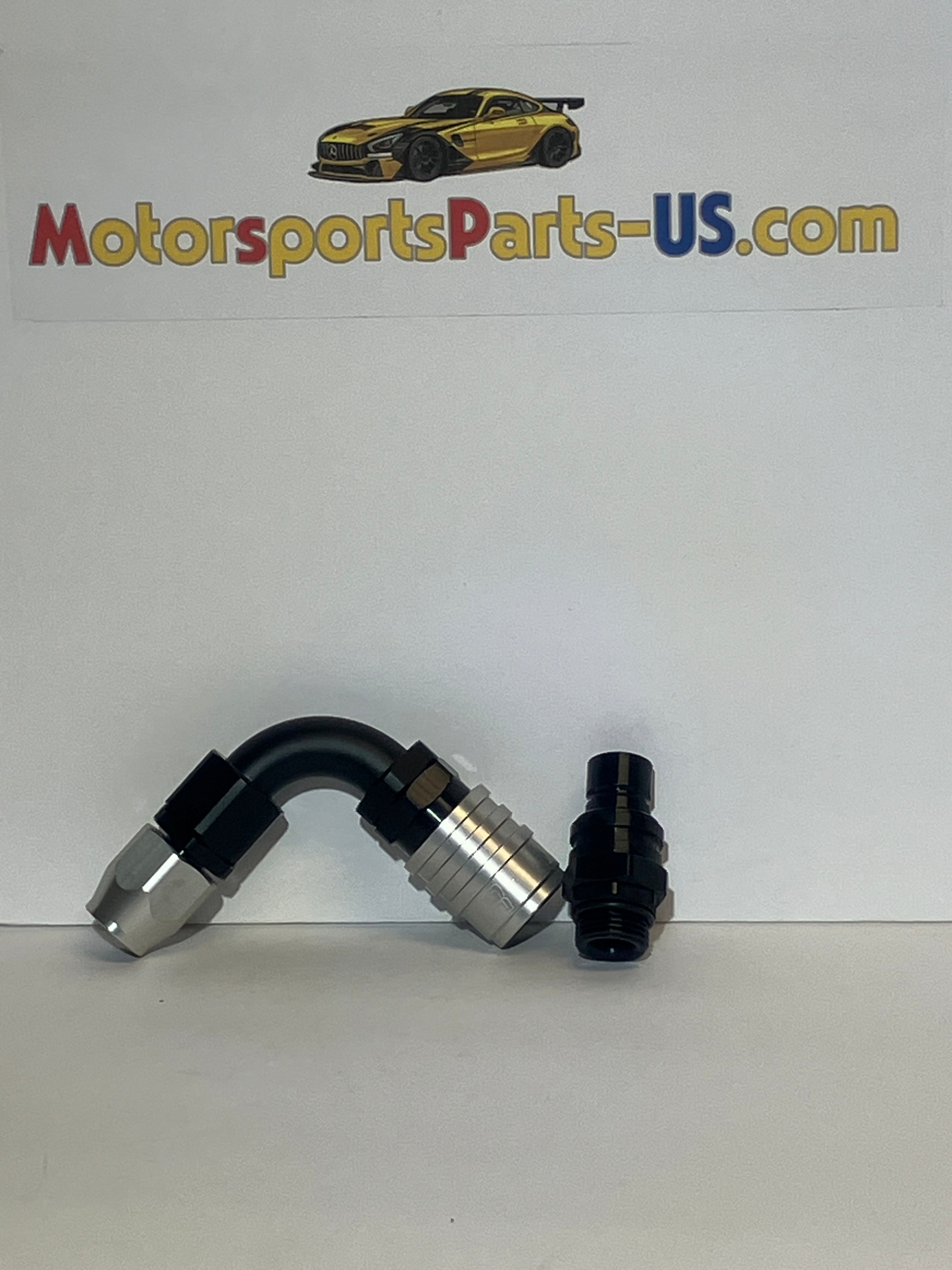 Jiffy-Tite -10 AN Hose 90 Degree to -10 AN O-Ring PAIRED Quick Connect Valved Fitting N.O.S. CLEARANCE ITEM