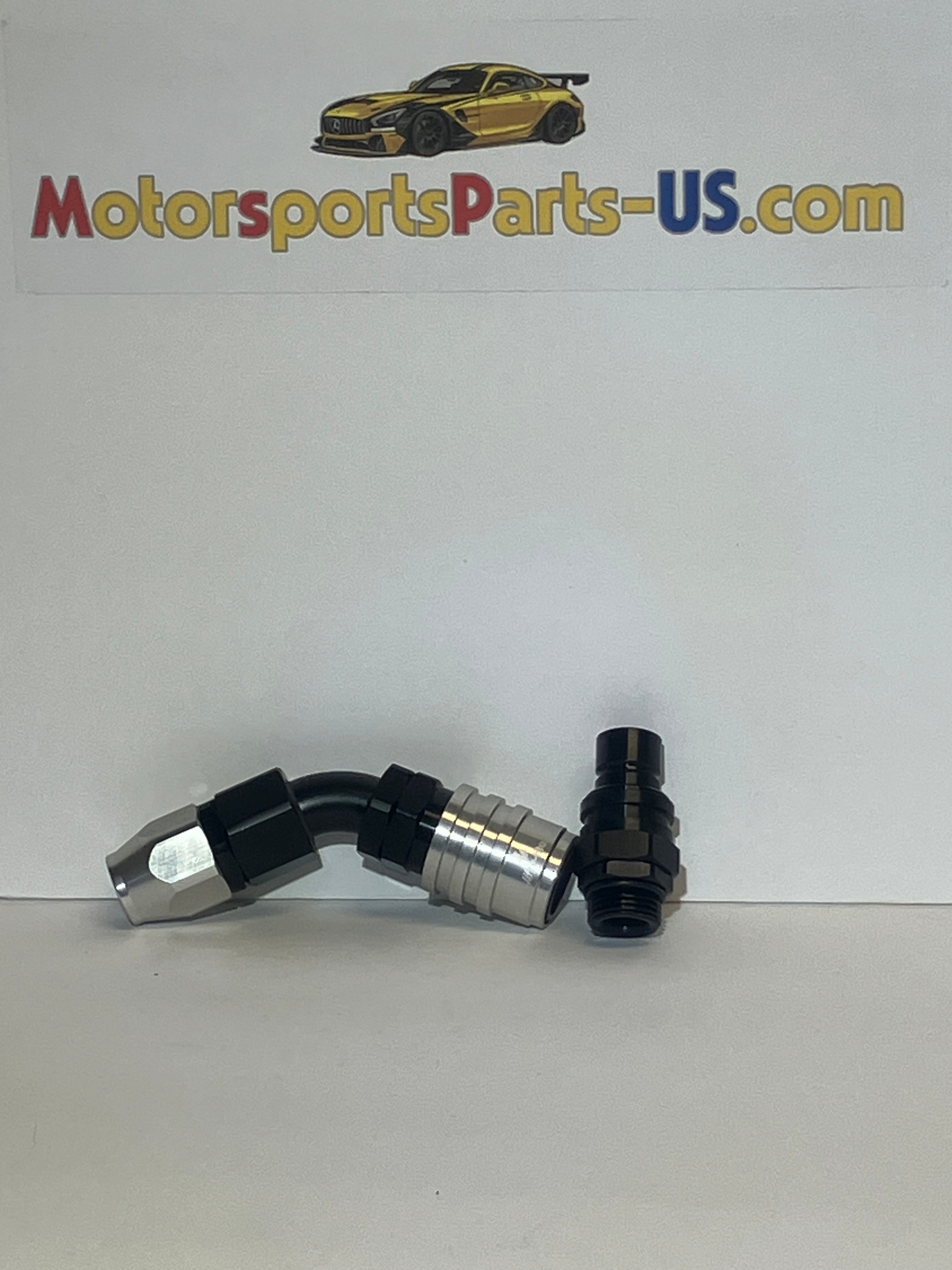 Jiffy-tite -10 AN O-Ring Boss (ORB) quick-connect fitting and -10 AN HOSE 45 Degree fitting  VALVED N.O.S. CLEARANCE ITEM